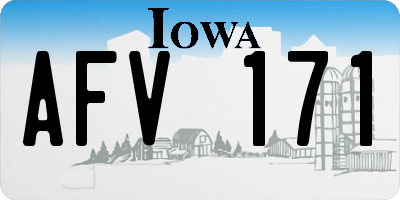 IA license plate AFV171