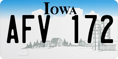 IA license plate AFV172