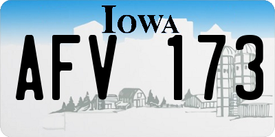 IA license plate AFV173