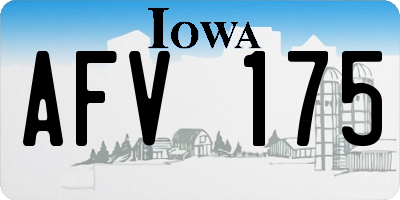 IA license plate AFV175