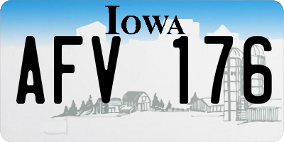 IA license plate AFV176