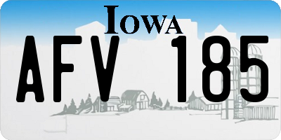 IA license plate AFV185