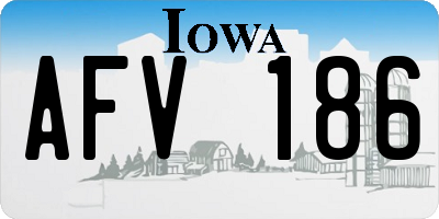 IA license plate AFV186