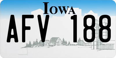 IA license plate AFV188