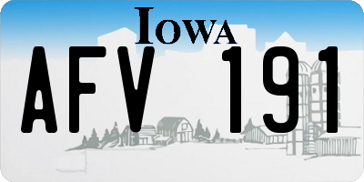 IA license plate AFV191
