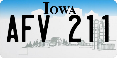IA license plate AFV211
