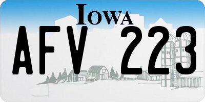 IA license plate AFV223