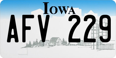 IA license plate AFV229