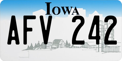 IA license plate AFV242