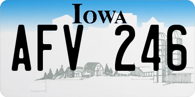 IA license plate AFV246