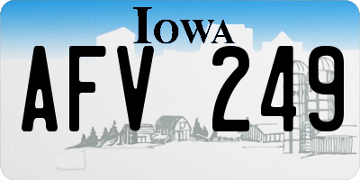 IA license plate AFV249