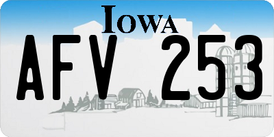 IA license plate AFV253