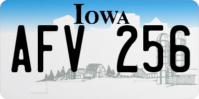 IA license plate AFV256