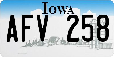 IA license plate AFV258