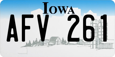 IA license plate AFV261