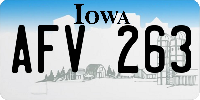 IA license plate AFV263