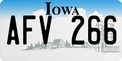 IA license plate AFV266
