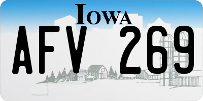 IA license plate AFV269