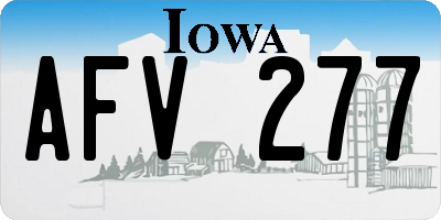 IA license plate AFV277