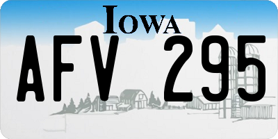 IA license plate AFV295