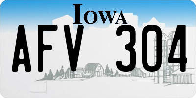 IA license plate AFV304