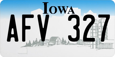 IA license plate AFV327