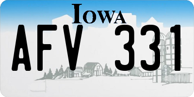 IA license plate AFV331