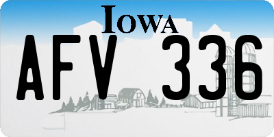 IA license plate AFV336