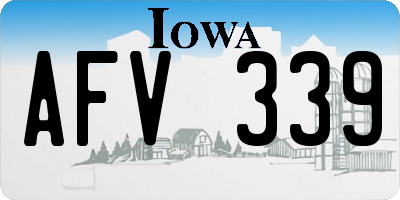 IA license plate AFV339