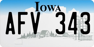 IA license plate AFV343