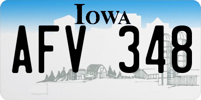 IA license plate AFV348