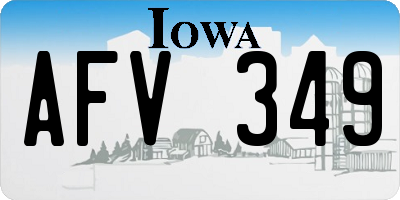 IA license plate AFV349
