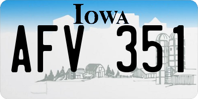 IA license plate AFV351