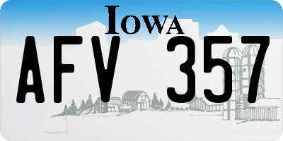 IA license plate AFV357