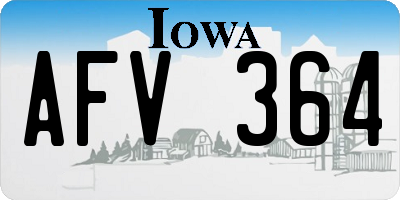 IA license plate AFV364