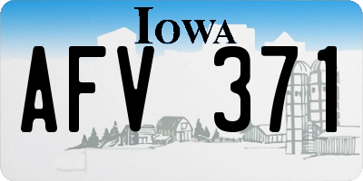 IA license plate AFV371