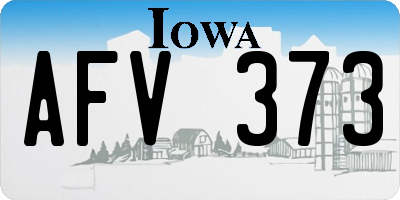 IA license plate AFV373