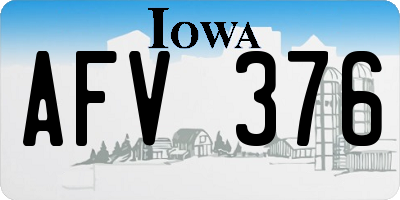 IA license plate AFV376