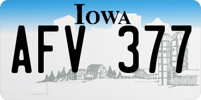 IA license plate AFV377