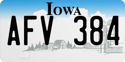 IA license plate AFV384