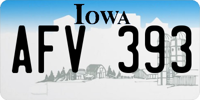 IA license plate AFV393