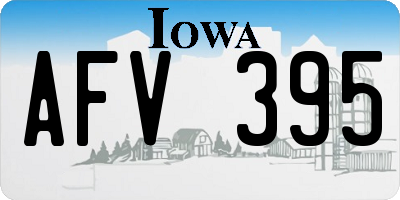 IA license plate AFV395