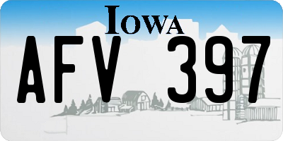 IA license plate AFV397