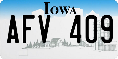 IA license plate AFV409