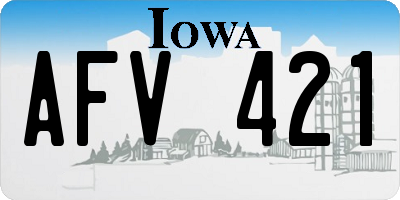 IA license plate AFV421