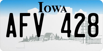 IA license plate AFV428