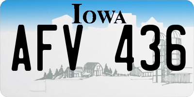 IA license plate AFV436