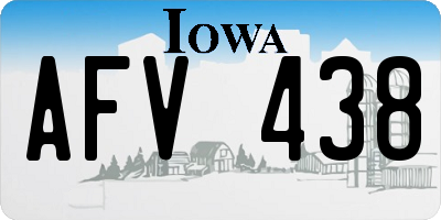 IA license plate AFV438