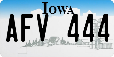 IA license plate AFV444