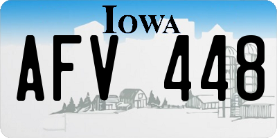 IA license plate AFV448